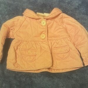 Orange Quilted Kids Jacket
